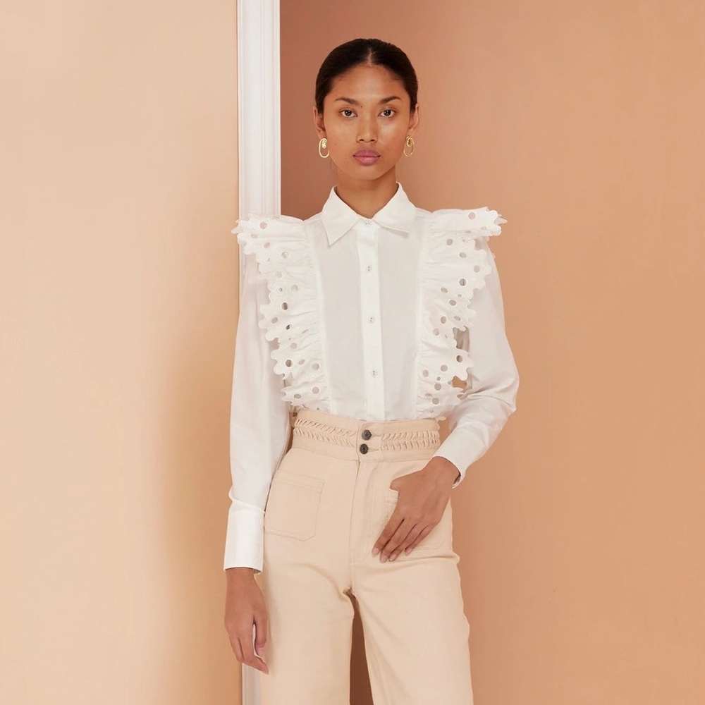 NWT MAGALI PASCAL TILIA SHIRT WHITE SIZE XS MSRP $340